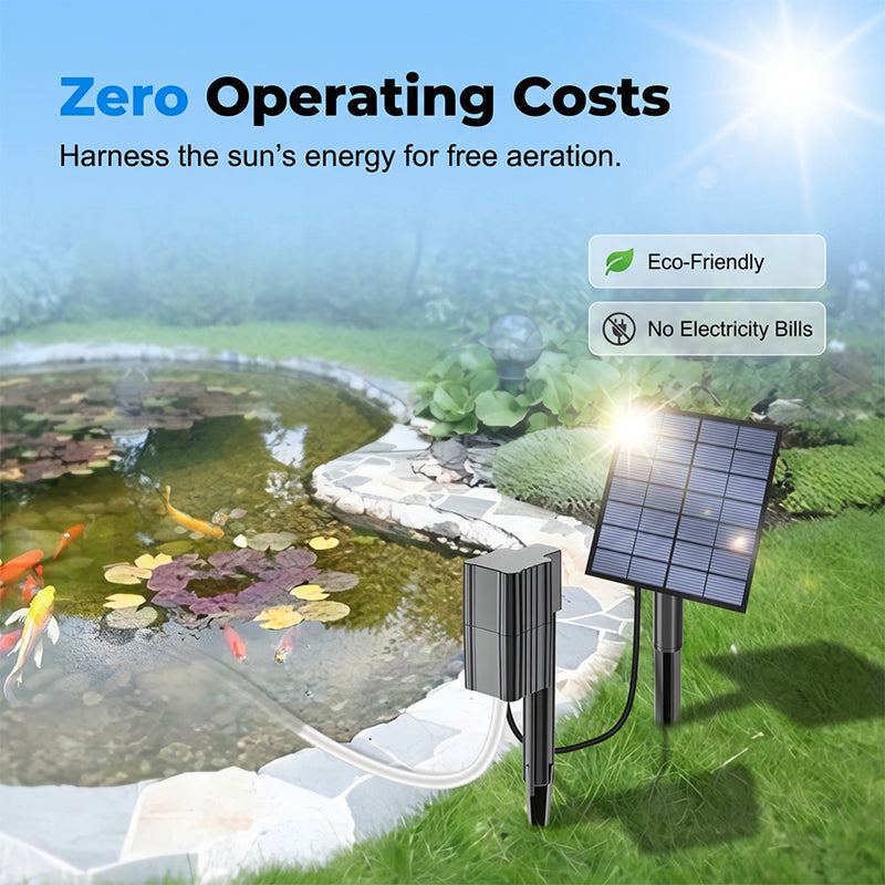 Solarni aerator za ribnjake s zračnom pumpom