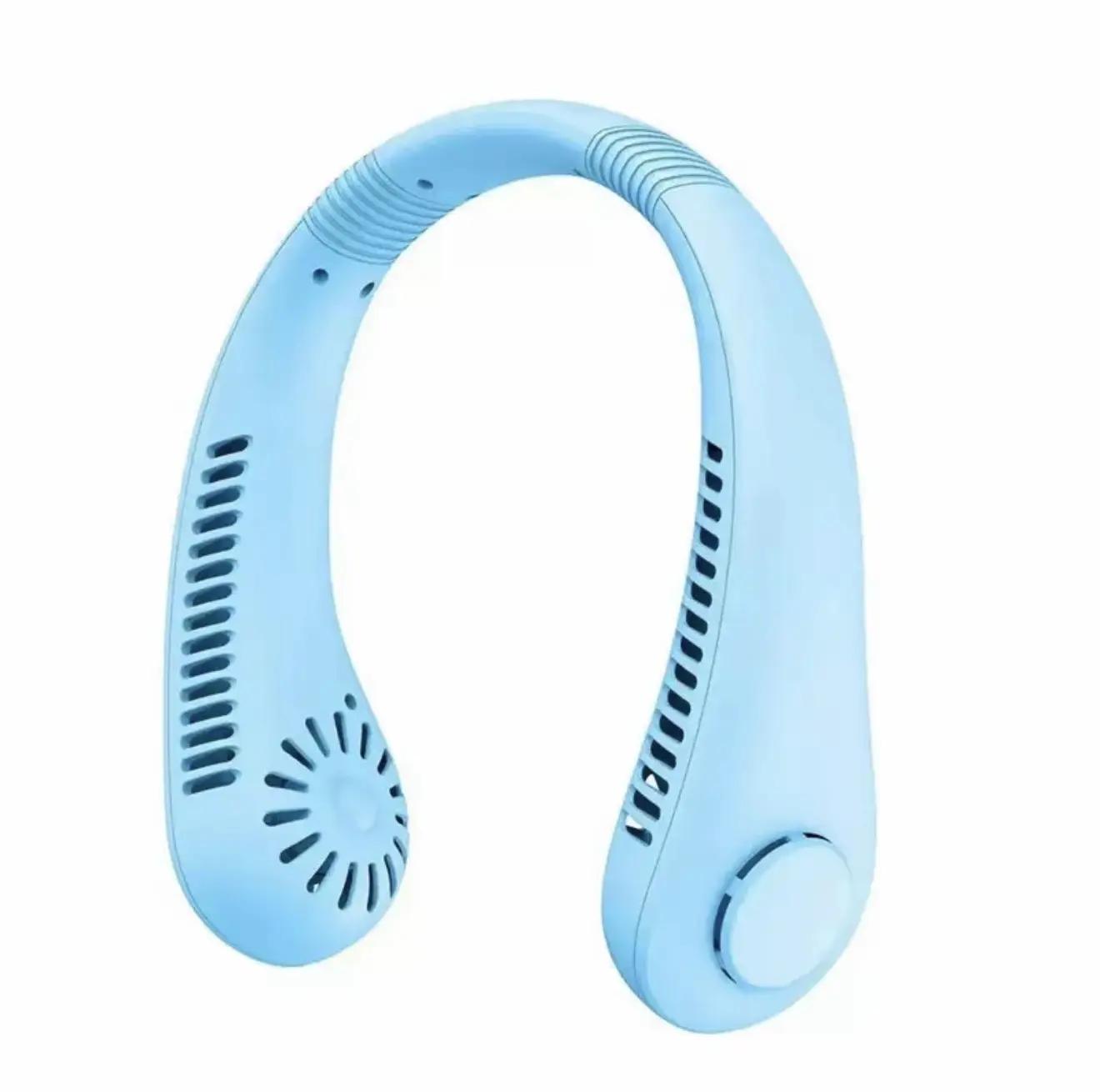 Prijenosni mini ventilator za vrat, punjiv USB, hands-free, bez lopatica, 3 brzine, snažan protok zraka