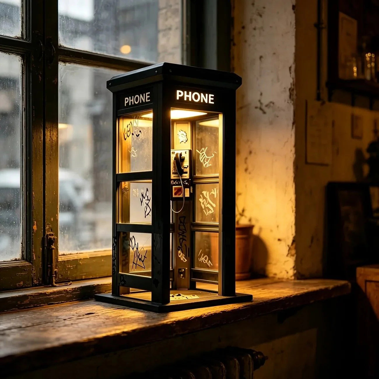 ✨Vintage atmosferska lampa, u stilu telefonske govornice