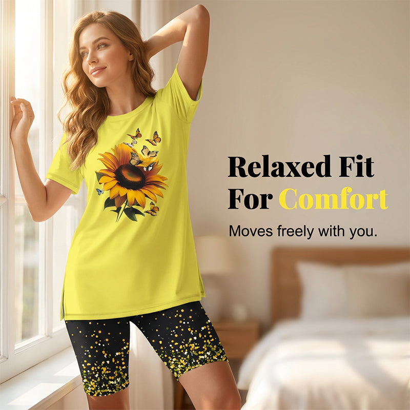 👚 Set tunika-tajica s više uzorka i razdjeljkom