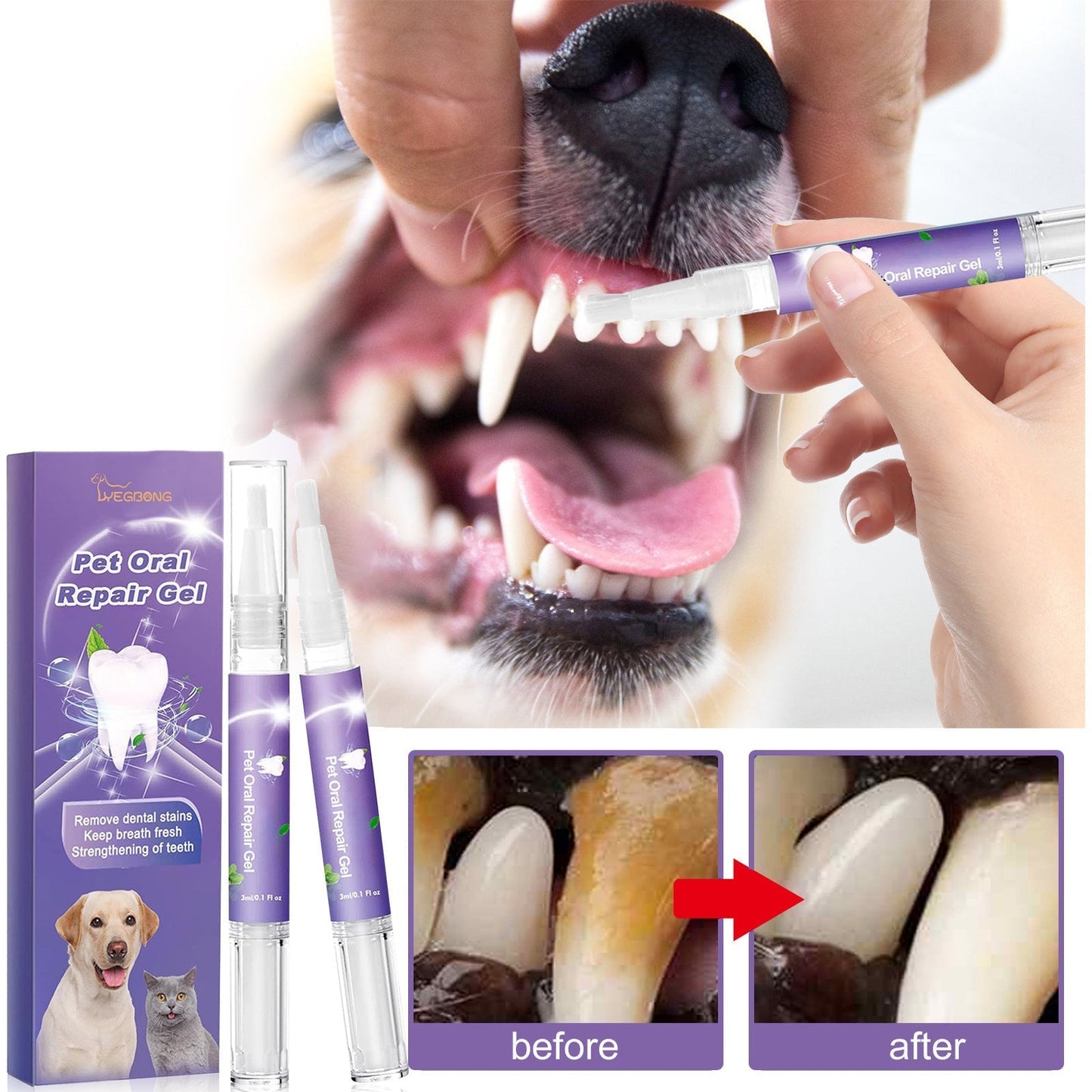🐕Kupite 1, dobijte 1 gratis🐱 Gel za oralnu higijenu kućnih ljubimaca🌈