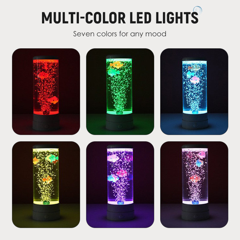LED akvarijsko svjetlo s motivom ribica u mjehurićima