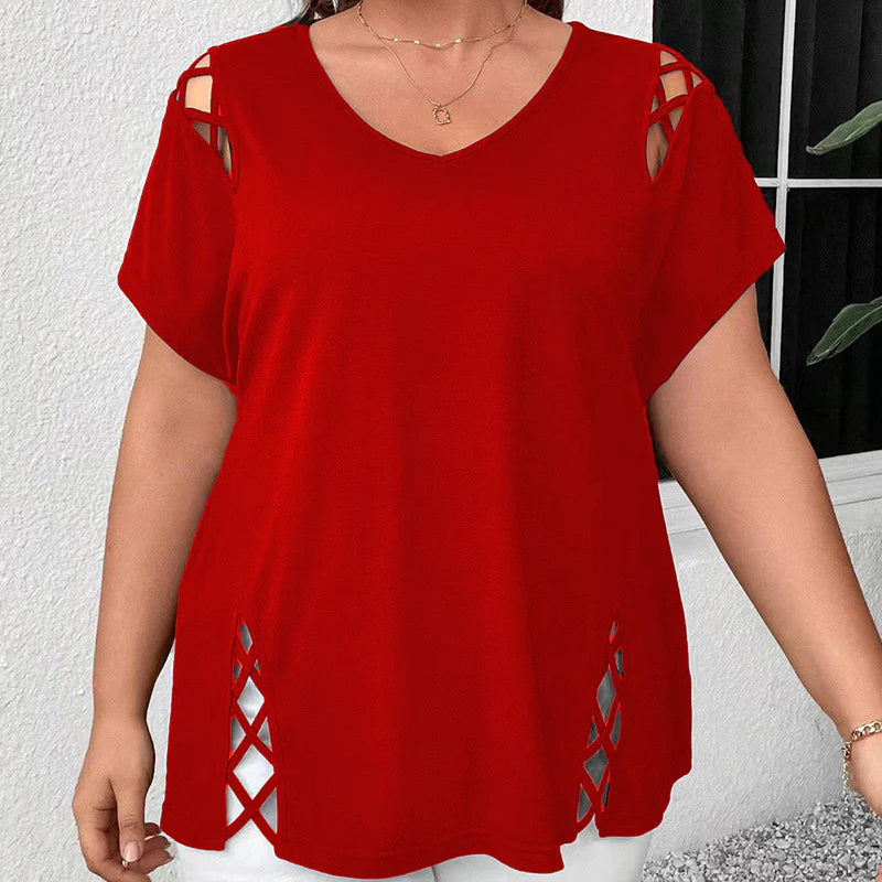 Ženska bluza s V-izrezom
