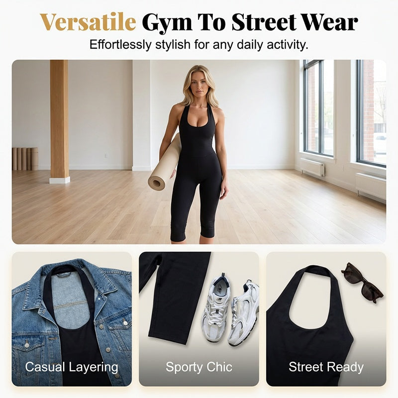 Bodycon kombinezon za fitness i jogu