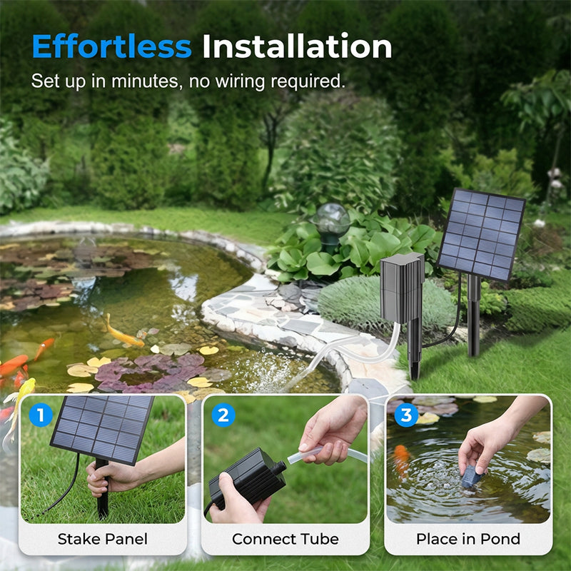 Solarni aerator za ribnjake s zračnom pumpom