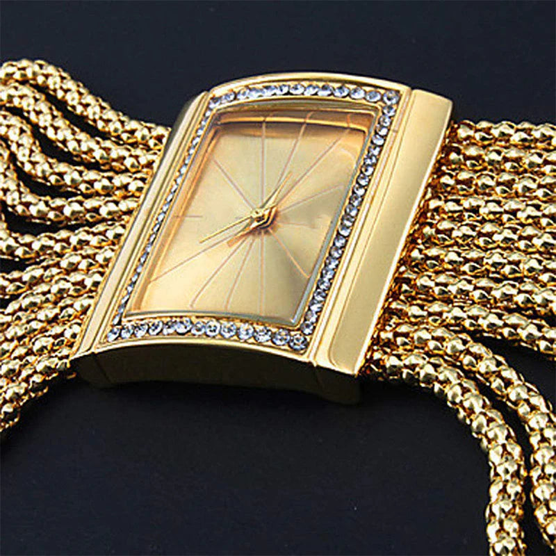 ⌚ SADA 60% POPUSTA! ✨ Kvarcni sat s cirkonima i resicama - elegantan i sjajan, savršen poklon za proslave 💎🎁