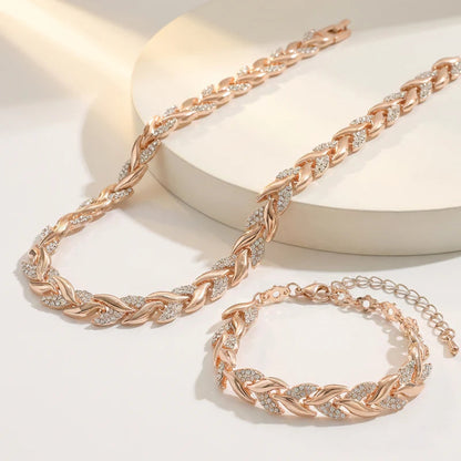 🍃 Set nakita s uzorkom lišća - ogrlica + narukvica | Prirodna elegancija za svakodnevno nošenje ✨