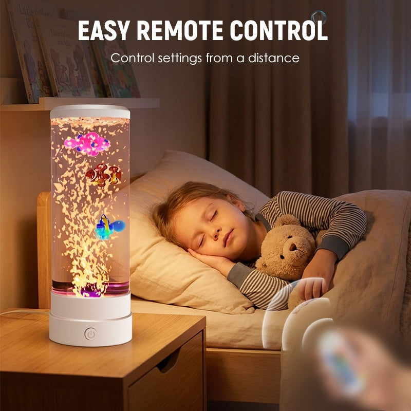 LED akvarijsko svjetlo s motivom ribica u mjehurićima