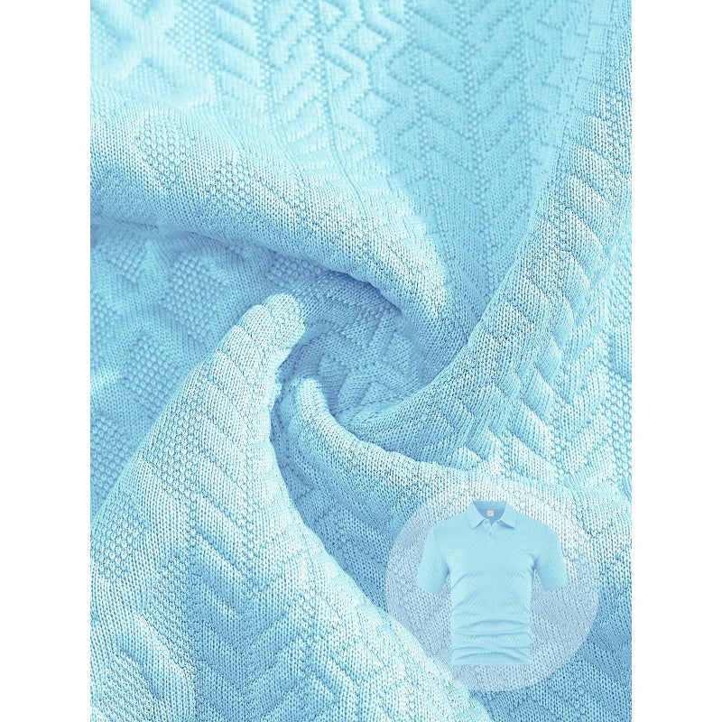 👕 50% POPUSTA! 💎 Muški dvodijelni set s dijamantnim uzorkom - košulja kratkih rukava i kratke hlače - prozračan, bez bora i opušten ljetni izgled ☀️