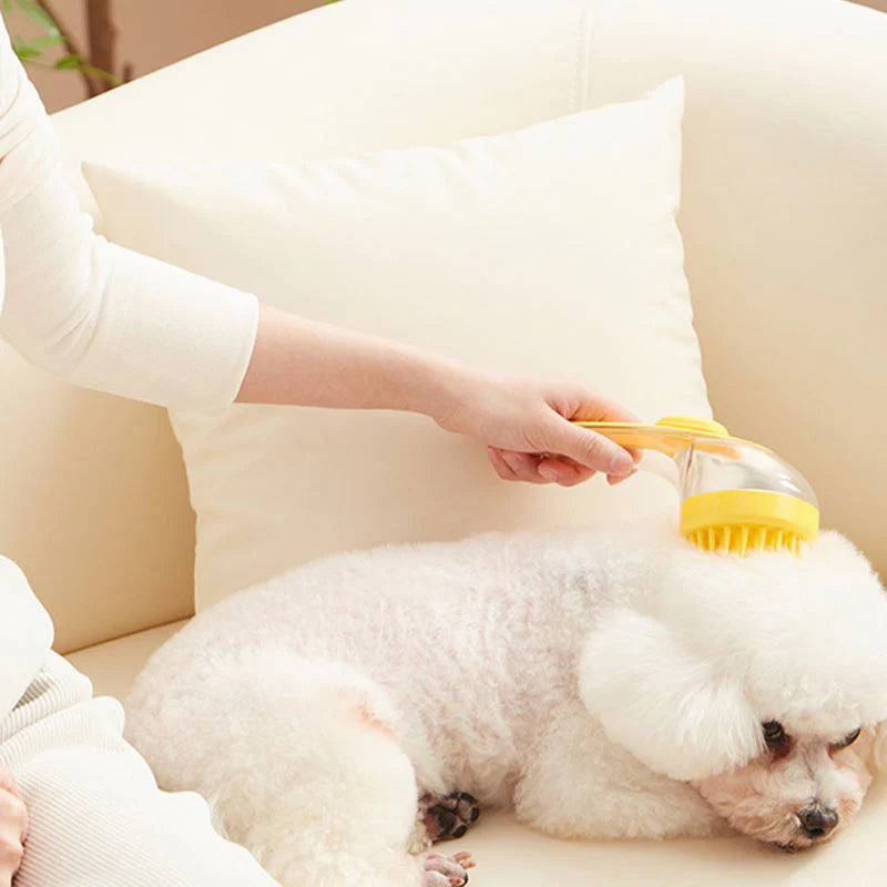 🛁🐾 Četka za kupanje kućnih ljubimaca s dozatorom sapuna – Duga ručka, ne morate se saginjati, nježna i učinkovita, jednostavno kupanje kod kuće 🧼✨