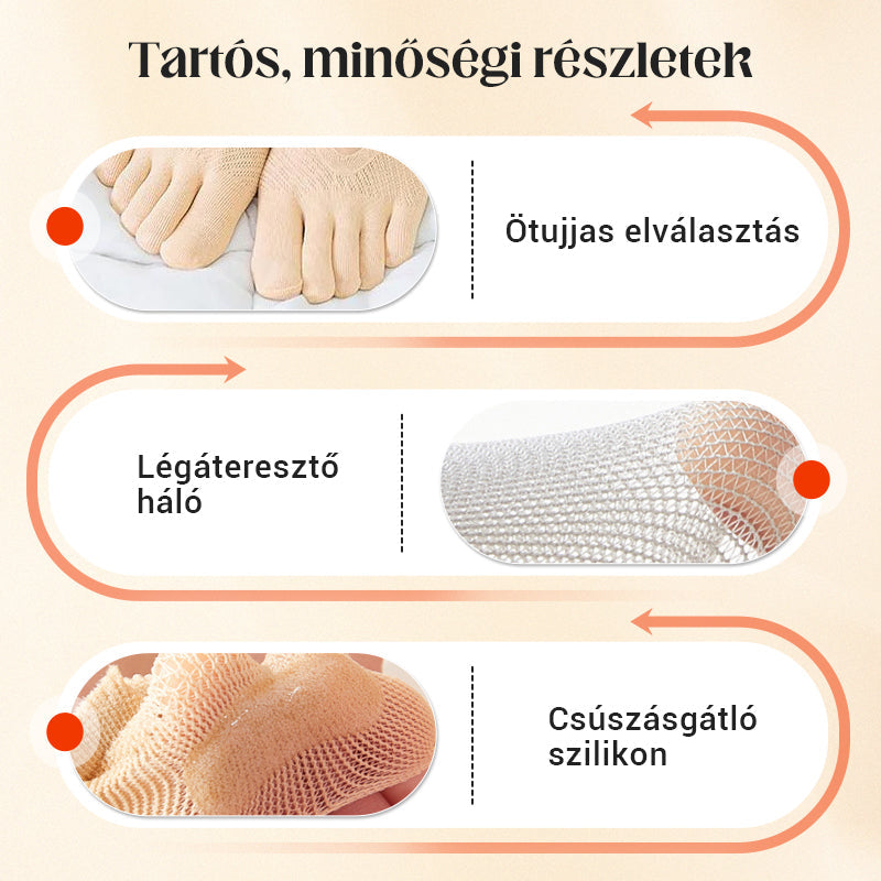 Unisex nevidljive korektivne čarape s pet prstiju