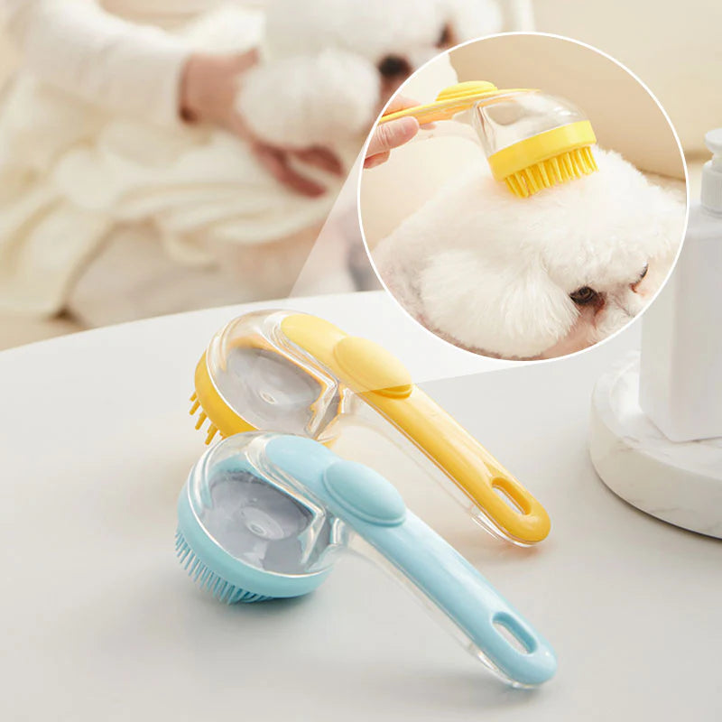🛁🐾 Četka za kupanje kućnih ljubimaca s dozatorom sapuna – Duga ručka, ne morate se saginjati, nježna i učinkovita, jednostavno kupanje kod kuće 🧼✨