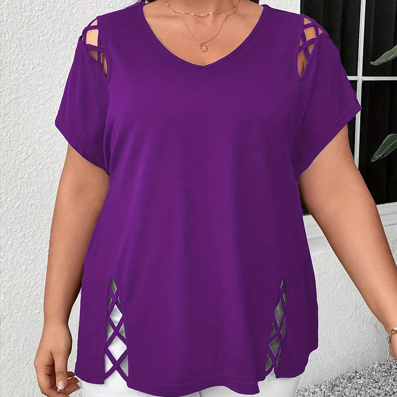 Ženska bluza s V-izrezom