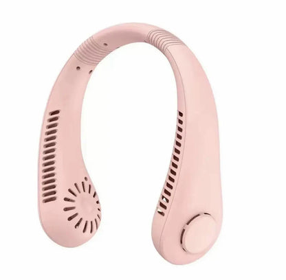 Prijenosni mini ventilator za vrat, punjiv USB, hands-free, bez lopatica, 3 brzine, snažan protok zraka