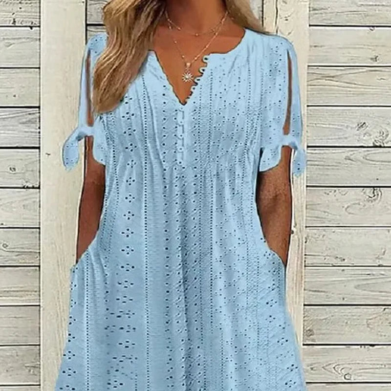 🥰Elegantna ženska haljina s V-izrezom