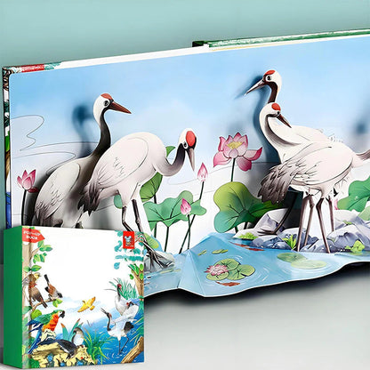 🦁Детска книжка с 3D животни - задължителна за интерактивно ранно обучение