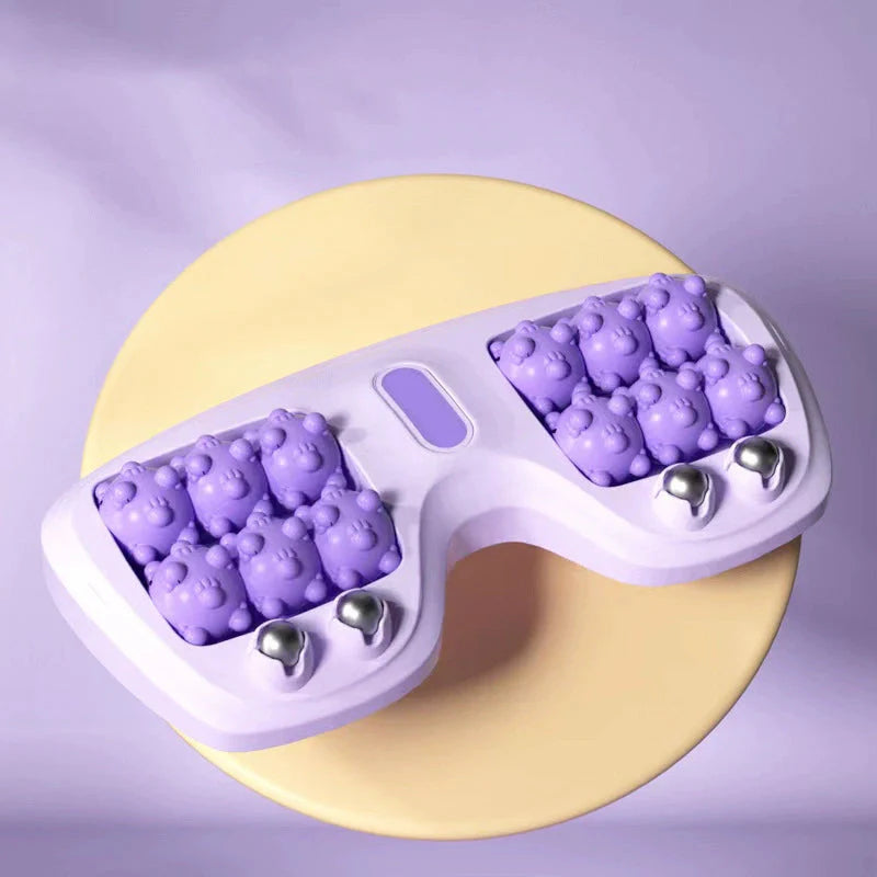 💜🦶 Преносим двоен масажен валяк за крака💯