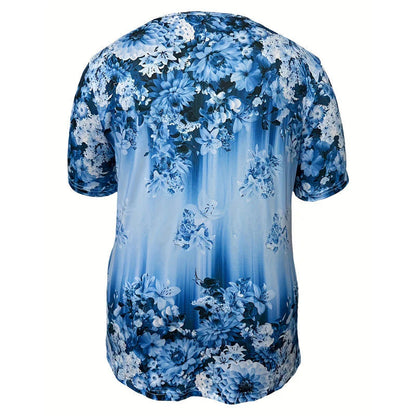 👚 50% POPUSTA! 🌸 Elegantna ženska majica kratkih rukava s cvjetnim printom - Lagana tkanina, romantičan dizajn i savršena za tople dane ☀️