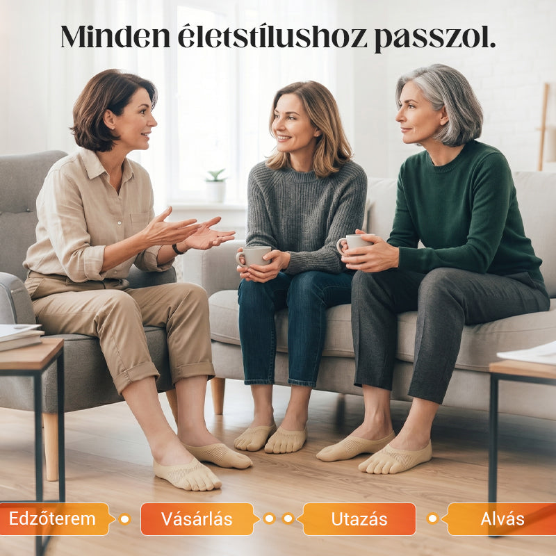 Unisex nevidljive korektivne čarape s pet prstiju