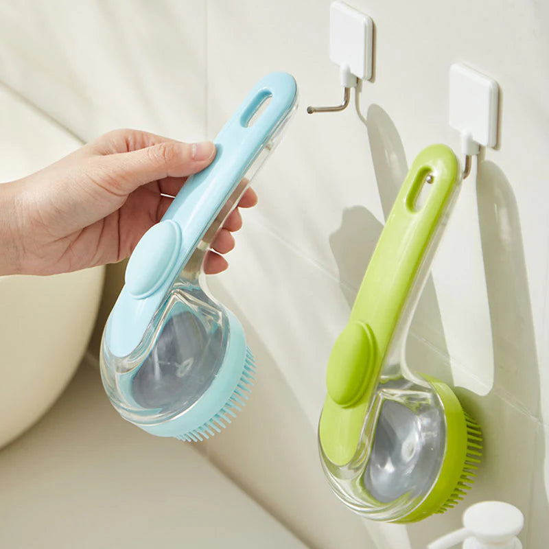 🛁🐾 Četka za kupanje kućnih ljubimaca s dozatorom sapuna – Duga ručka, ne morate se saginjati, nježna i učinkovita, jednostavno kupanje kod kuće 🧼✨