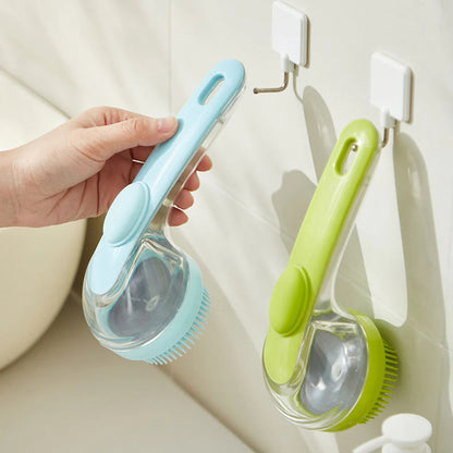 🛁🐾 Četka za kupanje kućnih ljubimaca s dozatorom sapuna – Duga ručka, ne morate se saginjati, nježna i učinkovita, jednostavno kupanje kod kuće 🧼✨