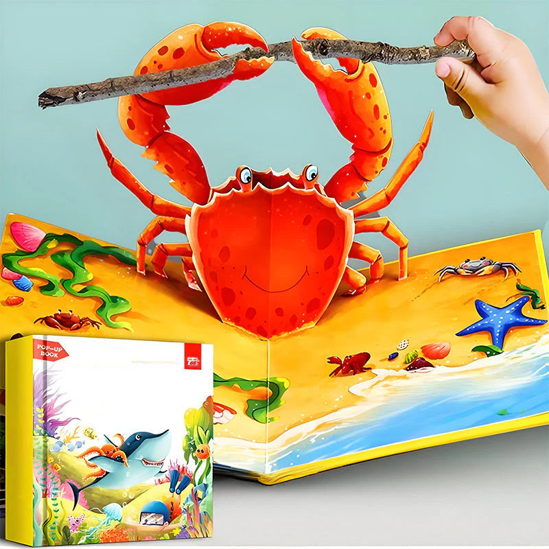 🦁Детска книжка с 3D животни - задължителна за интерактивно ранно обучение