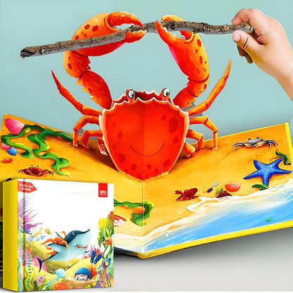 🦁Детска книжка с 3D животни - задължителна за интерактивно ранно обучение