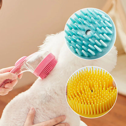 🛁🐾 Četka za kupanje kućnih ljubimaca s dozatorom sapuna – Duga ručka, ne morate se saginjati, nježna i učinkovita, jednostavno kupanje kod kuće 🧼✨