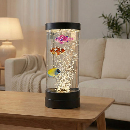 LED akvarijsko svjetlo s motivom ribica u mjehurićima