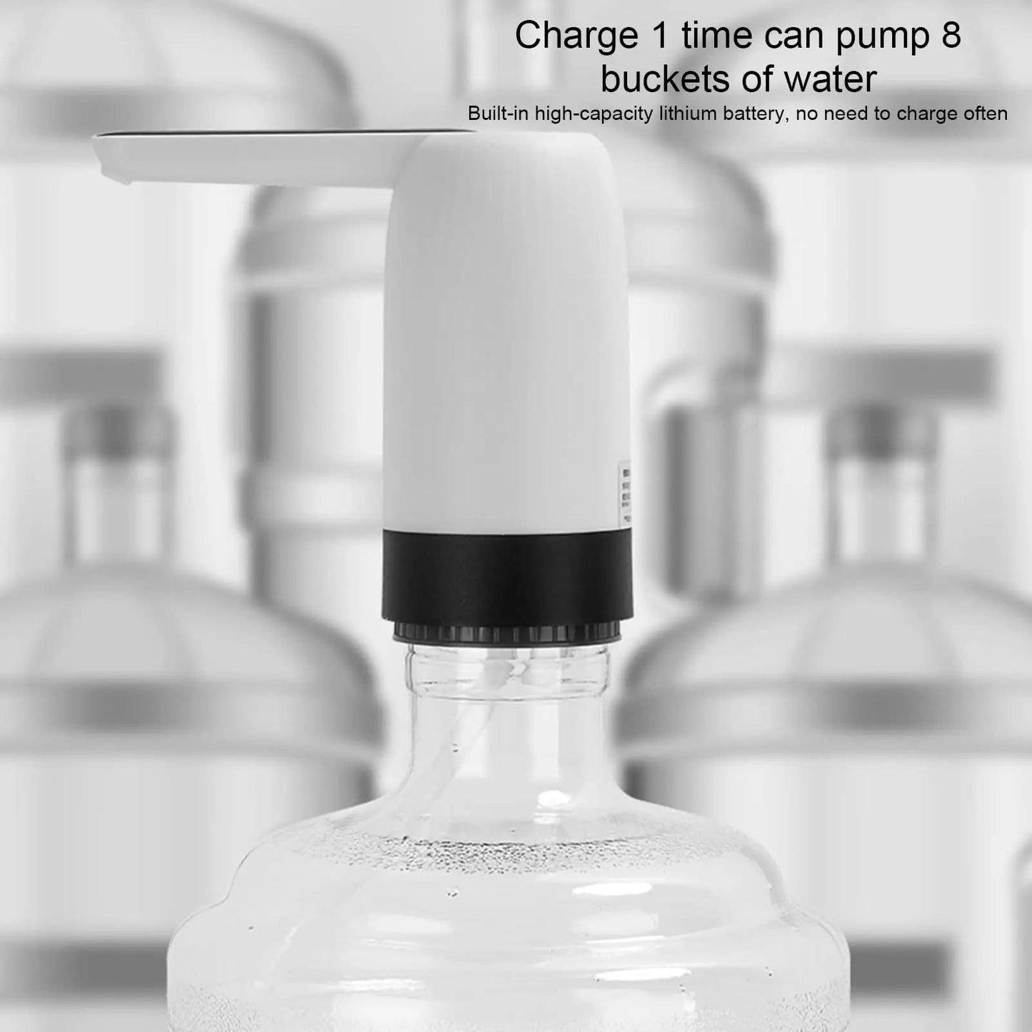 Pumpa za vodu iz boce, automatski dispenzer vode s USB punjenjem, pumpa za vodu iz boce s jednim gumbom