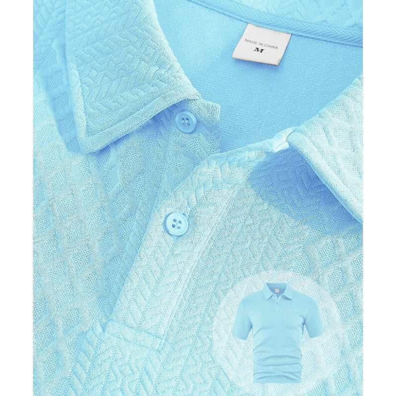 👕 50% POPUSTA! 💎 Muški dvodijelni set s dijamantnim uzorkom - košulja kratkih rukava i kratke hlače - prozračan, bez bora i opušten ljetni izgled ☀️