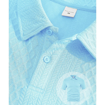👕 50% POPUSTA! 💎 Muški dvodijelni set s dijamantnim uzorkom - košulja kratkih rukava i kratke hlače - prozračan, bez bora i opušten ljetni izgled ☀️