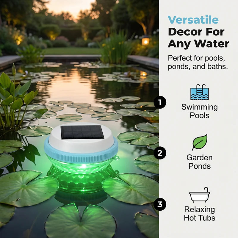 🏊‍♂️☀️ Plutajuća LED rasvjeta za bazen na solarni pogon 💡🌙✨