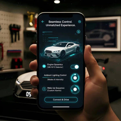 📢📢60% POPUSTA!!🎅【🎁Savršen poklon🎁】🎄Budilica za hiperautomobile – 🏎️GTR realističan motor i svjetlosni efekti