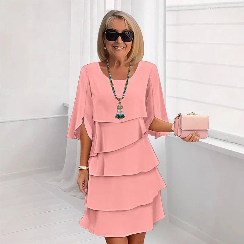 🎁 50% POPUSTA! Elegantna haljina s višeslojnim volanima na rukavima za žene - jednostavan stil za svaku priliku 💃