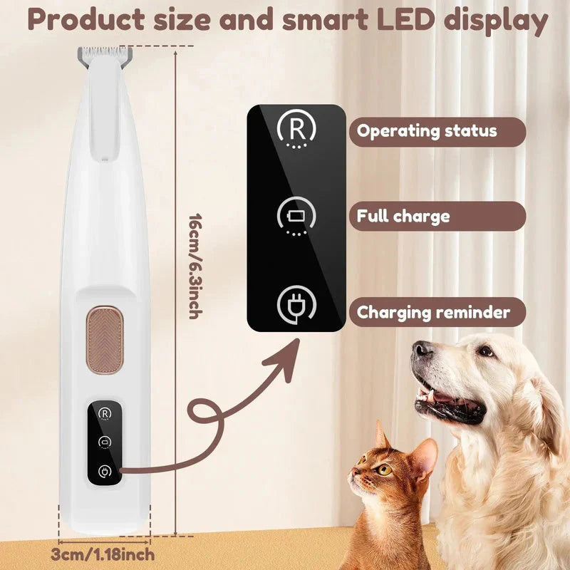 🔦✨ Vodootporna punjiva mašinica za šišanje kućnih ljubimaca s LED svjetlom 🐶💕