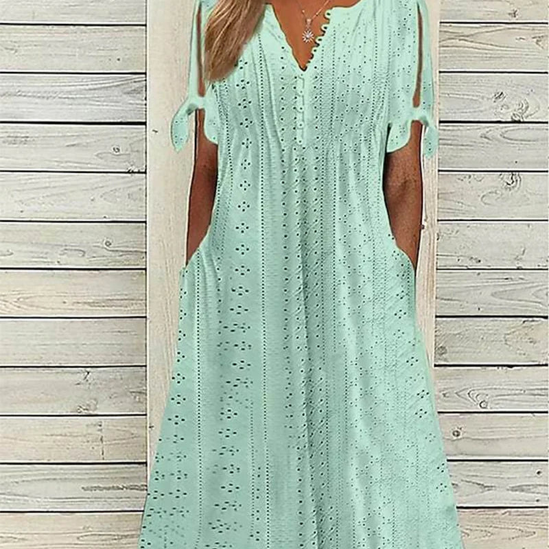 🥰Elegantna ženska haljina s V-izrezom