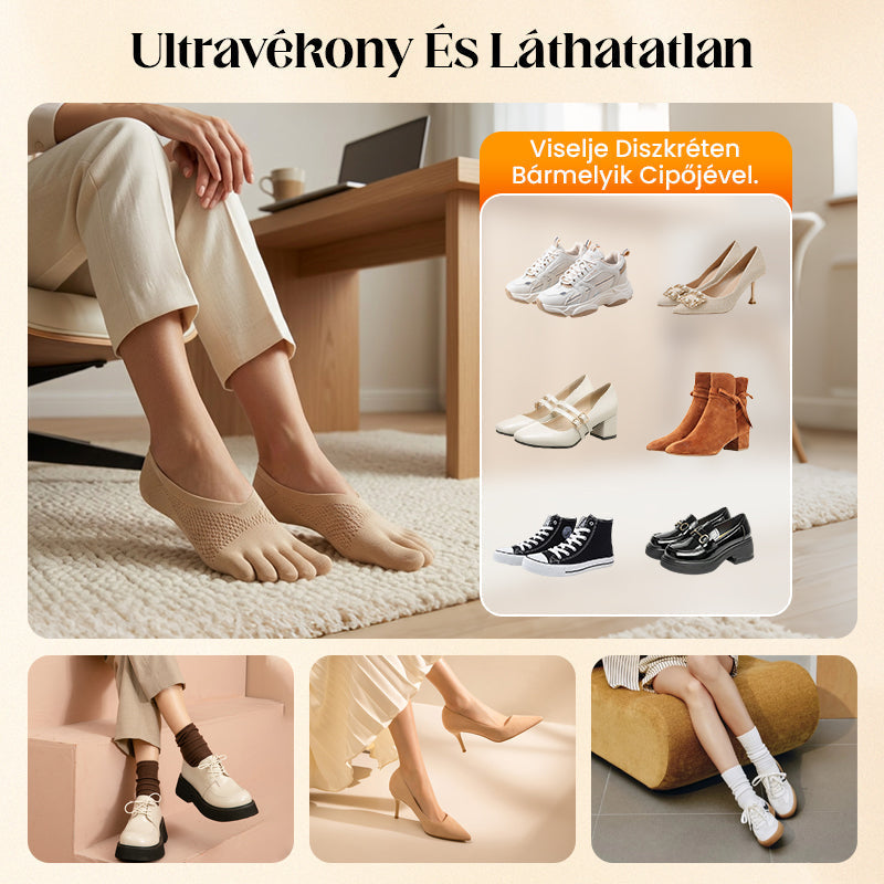Unisex nevidljive korektivne čarape s pet prstiju