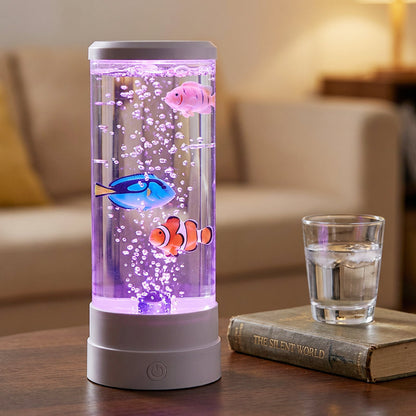 LED akvarijsko svjetlo s motivom ribica u mjehurićima