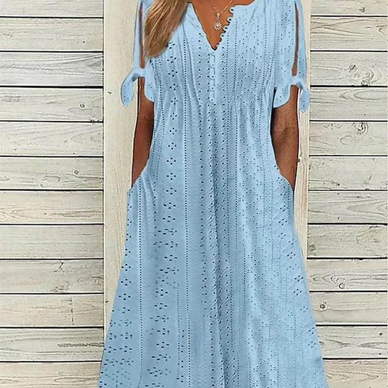 🥰Elegantna ženska haljina s V-izrezom