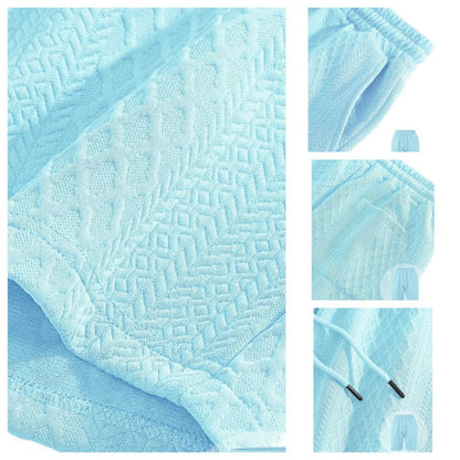 👕 50% POPUSTA! 💎 Muški dvodijelni set s dijamantnim uzorkom - košulja kratkih rukava i kratke hlače - prozračan, bez bora i opušten ljetni izgled ☀️