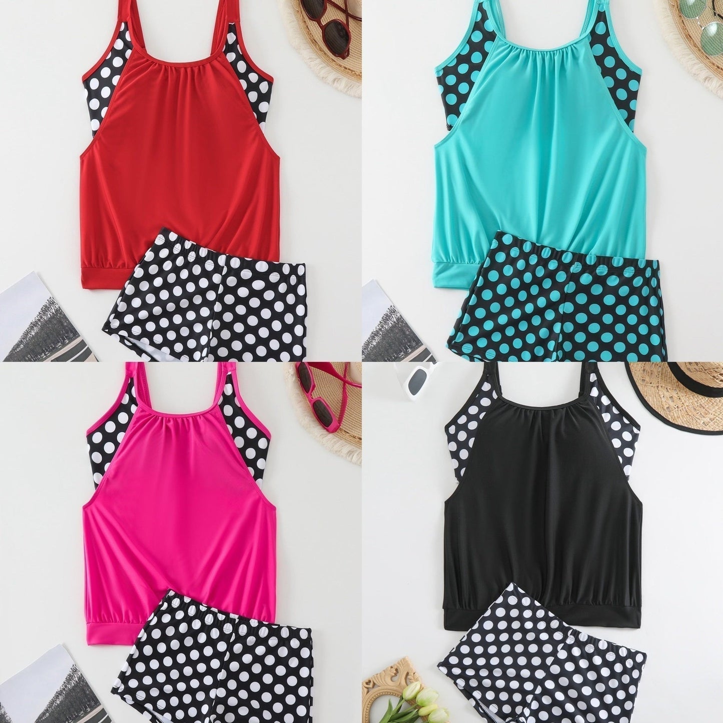 🏖️[S–3XL]👙 Ženski dvodijelni kupaći kostim s točkicama