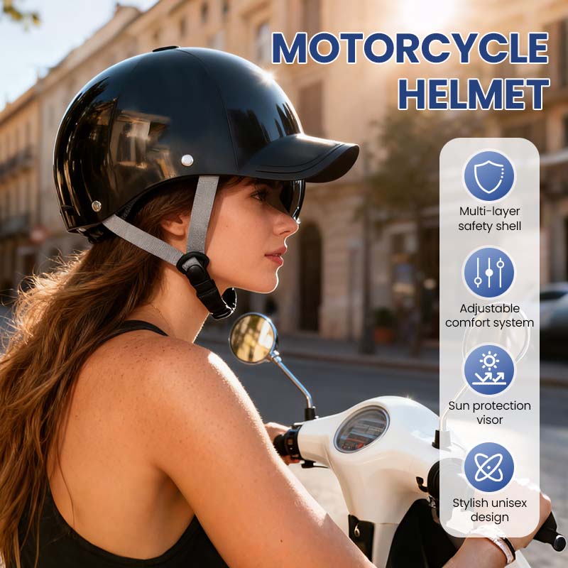 🏍️ Unisex kapa u stilu motociklističke kacige - elegantna, certificirana i prozračna 🧢✨🛡️