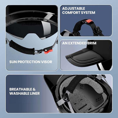 🏍️ Unisex kapa u stilu motociklističke kacige - elegantna, certificirana i prozračna 🧢✨🛡️