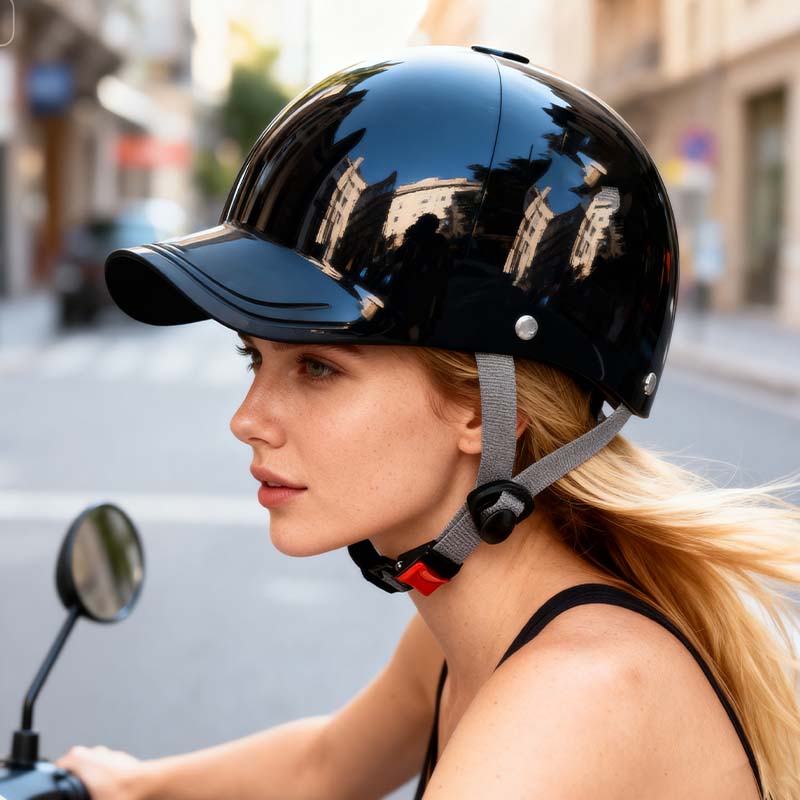 🏍️ Unisex kapa u stilu motociklističke kacige - elegantna, certificirana i prozračna 🧢✨🛡️