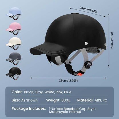 🏍️ Unisex kapa u stilu motociklističke kacige - elegantna, certificirana i prozračna 🧢✨🛡️